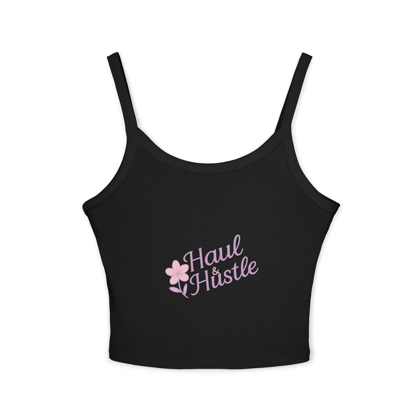 Haul & Hustle Women's Spaghetti Strap Tank Top - Casual Floral Workout Top