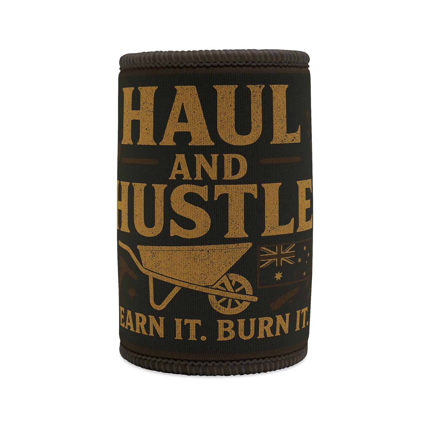 Haul and Hustle Stubby Cooler for Builders and Workers