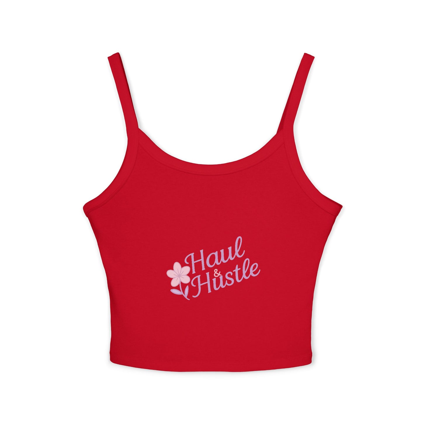 Haul & Hustle Women's Spaghetti Strap Tank Top - Casual Floral Workout Top