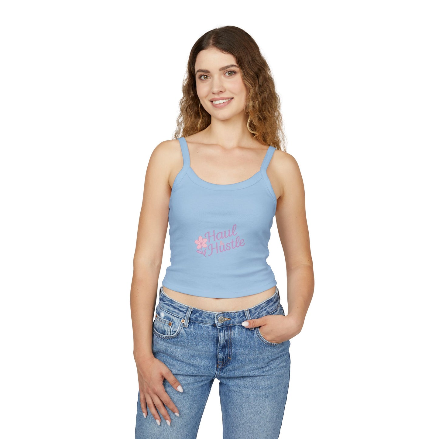 Haul & Hustle Women's Spaghetti Strap Tank Top - Casual Floral Workout Top