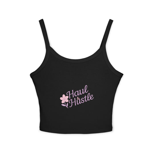 Haul & Hustle Women's Spaghetti Strap Tank Top - Casual Floral Workout Top