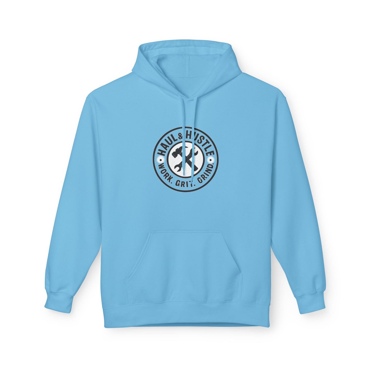 Haul & Hustle Motivational Fleece Hoodie for Active Lifestyle, winter warmer