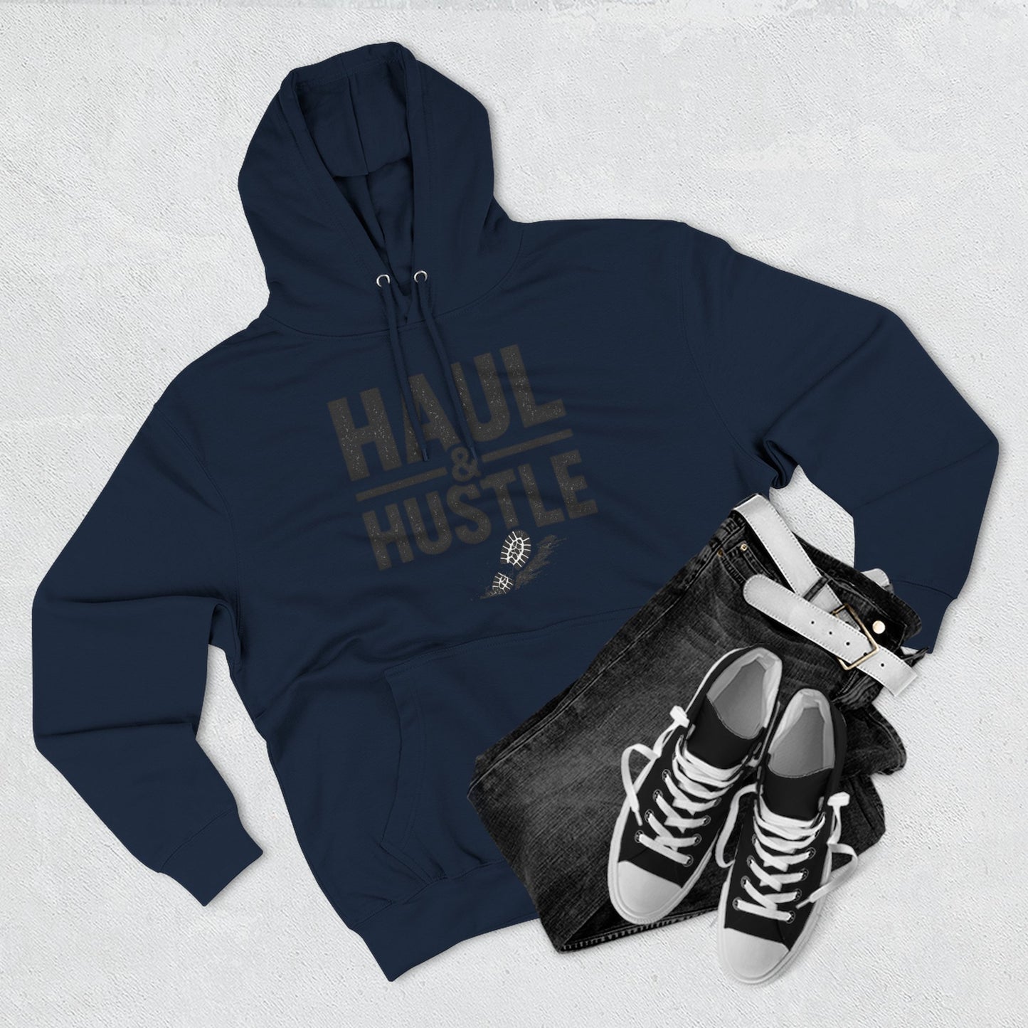 Inspirational Fleece Hoodie - 'Haul & Hustle'