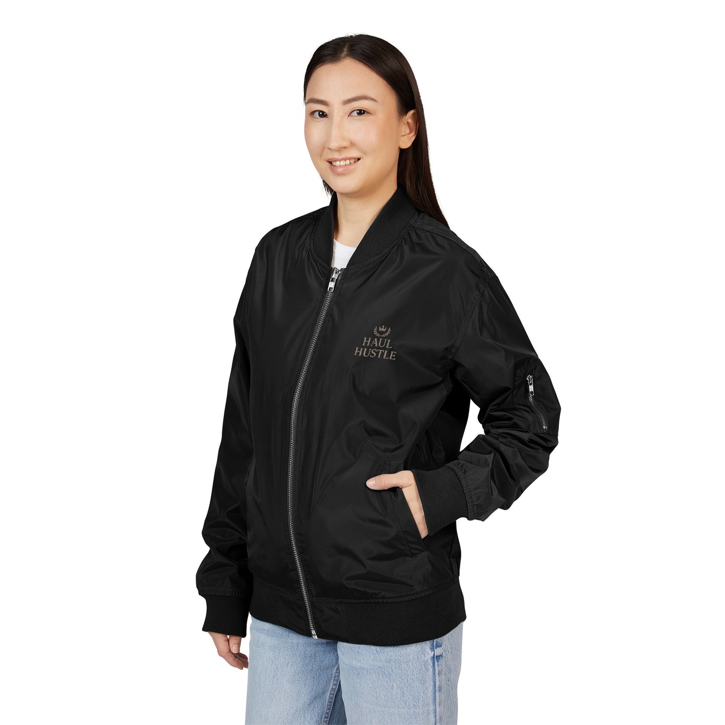 Stylish Bomber Jacket | Eco-Friendly Fashion, Urban Wear, Trendy Outerwear, Embroidered Jacket, Gift for Him/Her