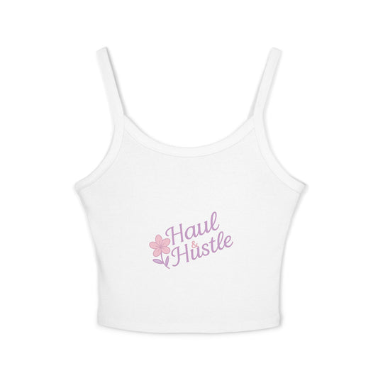 Haul & Hustle Women's Spaghetti Strap Tank Top - Casual Floral Workout Top