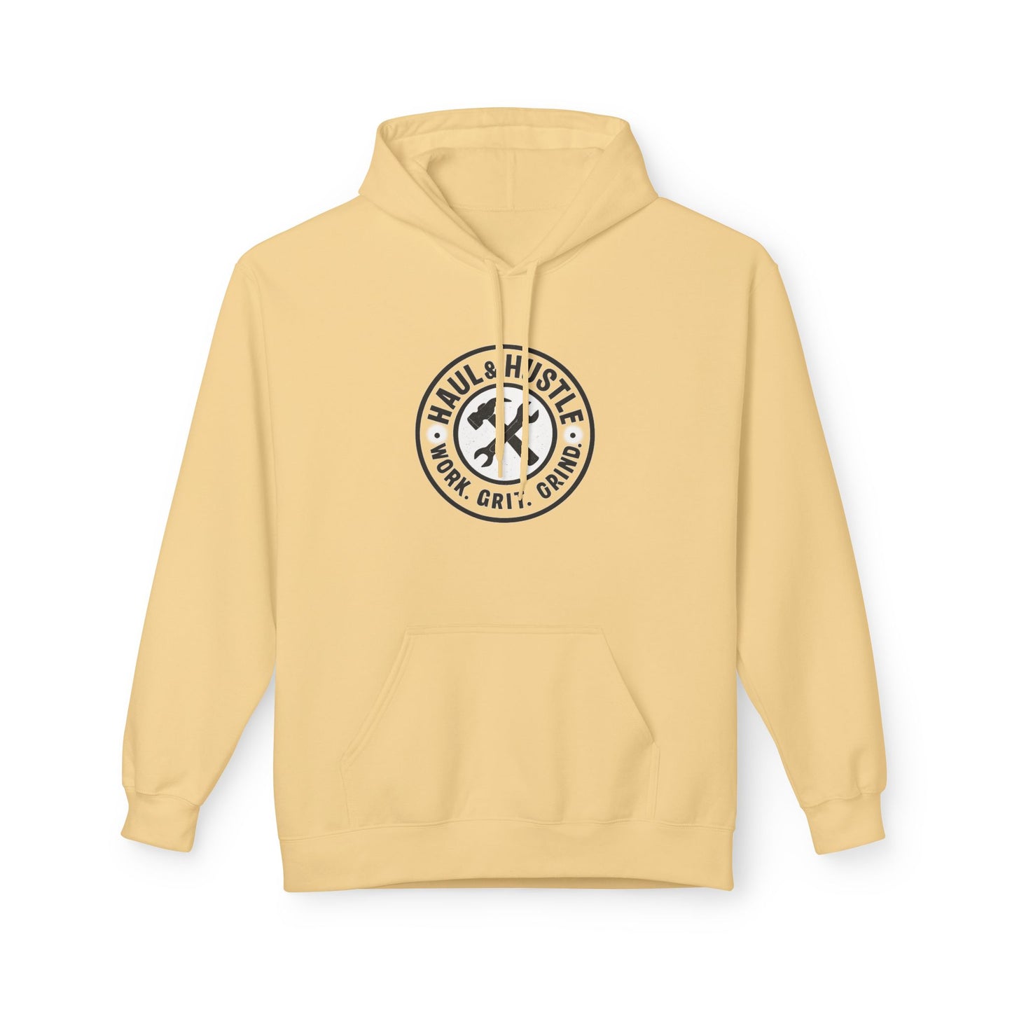Haul & Hustle Motivational Fleece Hoodie for Active Lifestyle, winter warmer