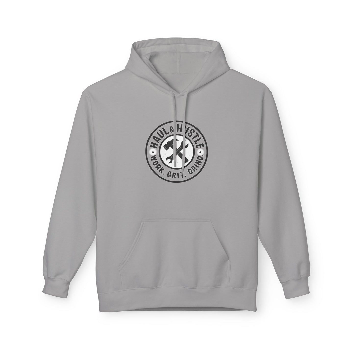 Haul & Hustle Motivational Fleece Hoodie for Active Lifestyle, winter warmer