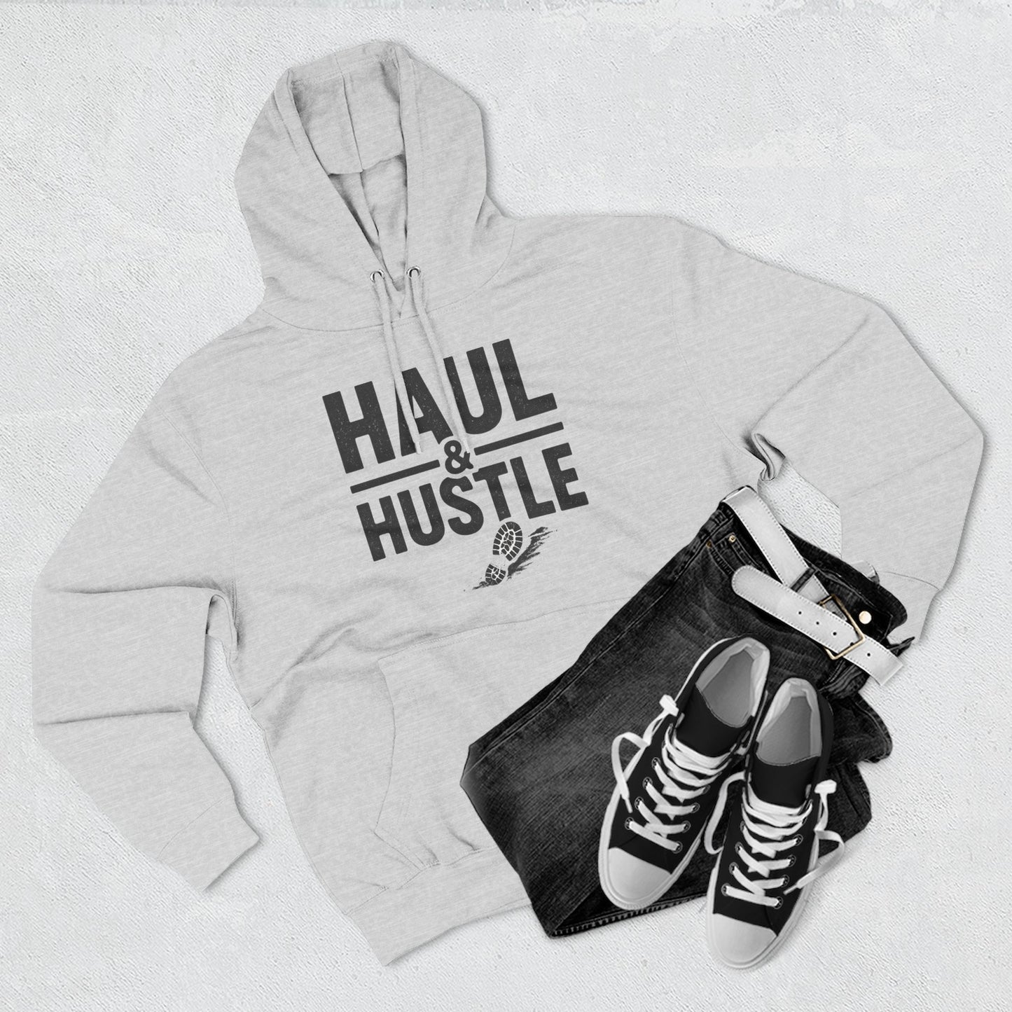 Inspirational Fleece Hoodie - 'Haul & Hustle'