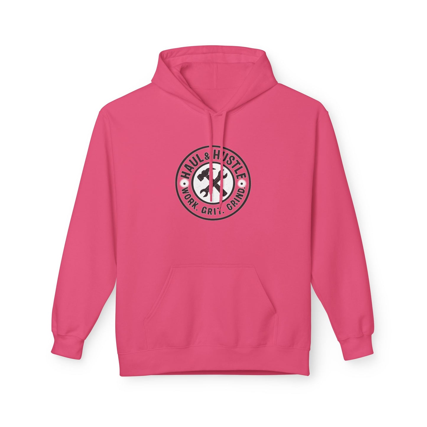 Haul & Hustle Motivational Fleece Hoodie for Active Lifestyle, winter warmer