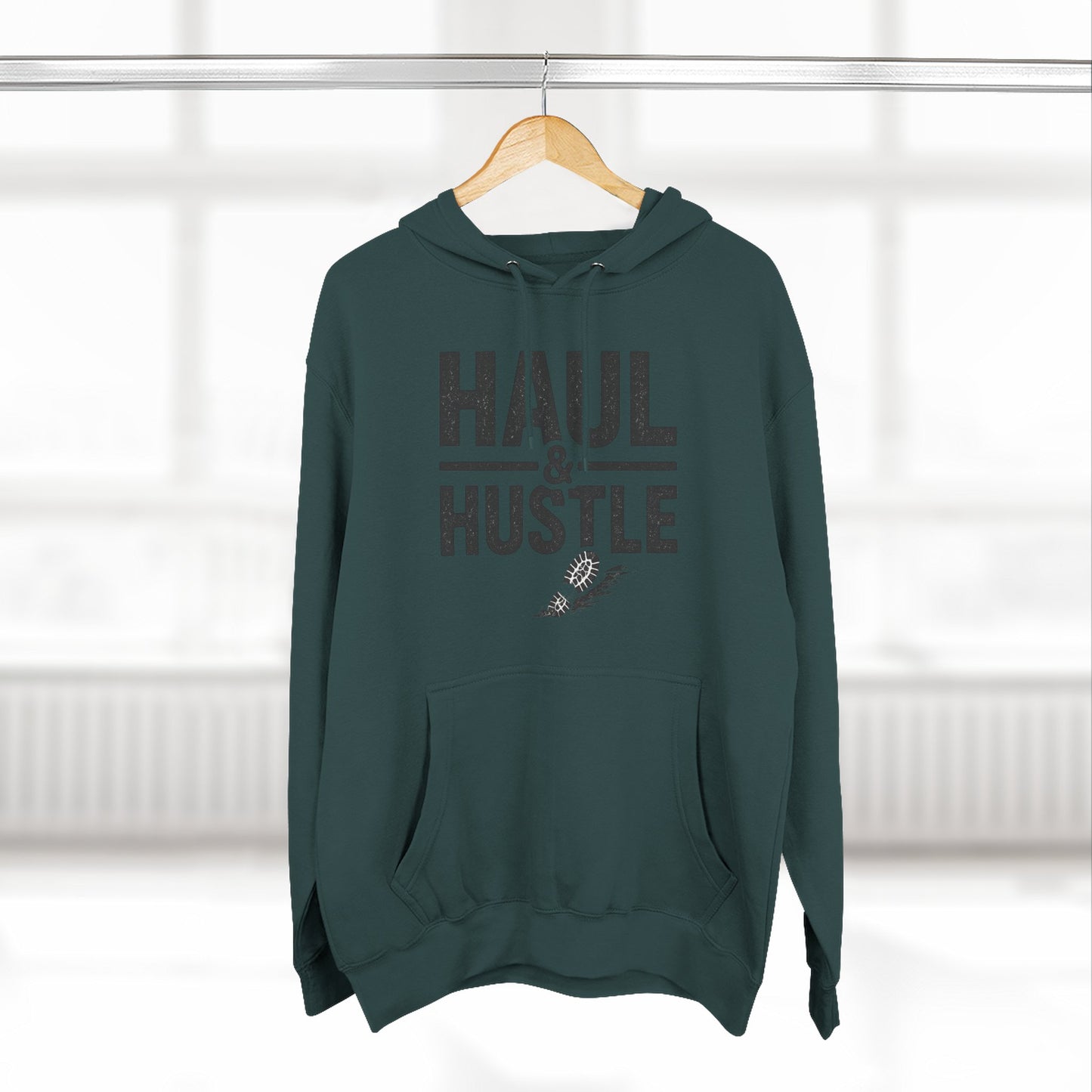 Inspirational Fleece Hoodie - 'Haul & Hustle'
