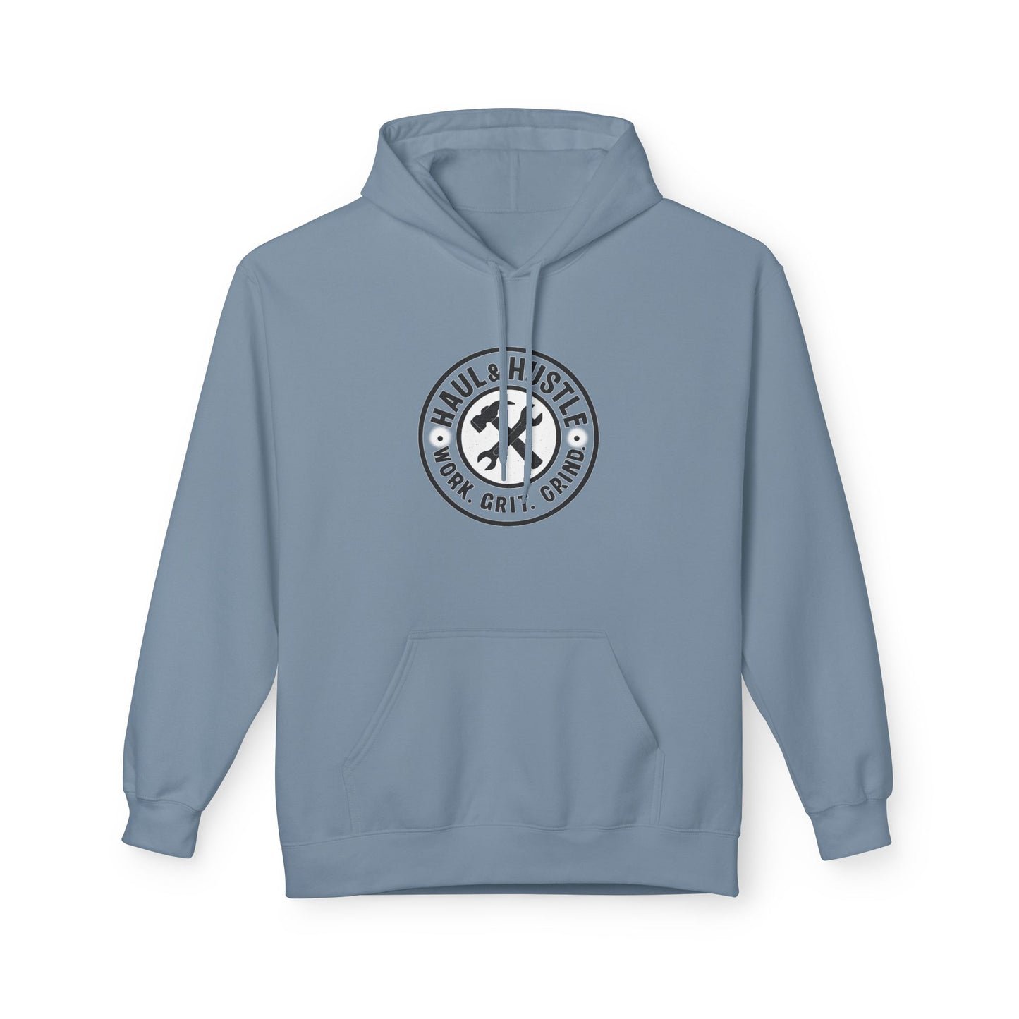 Haul & Hustle Motivational Fleece Hoodie for Active Lifestyle, winter warmer