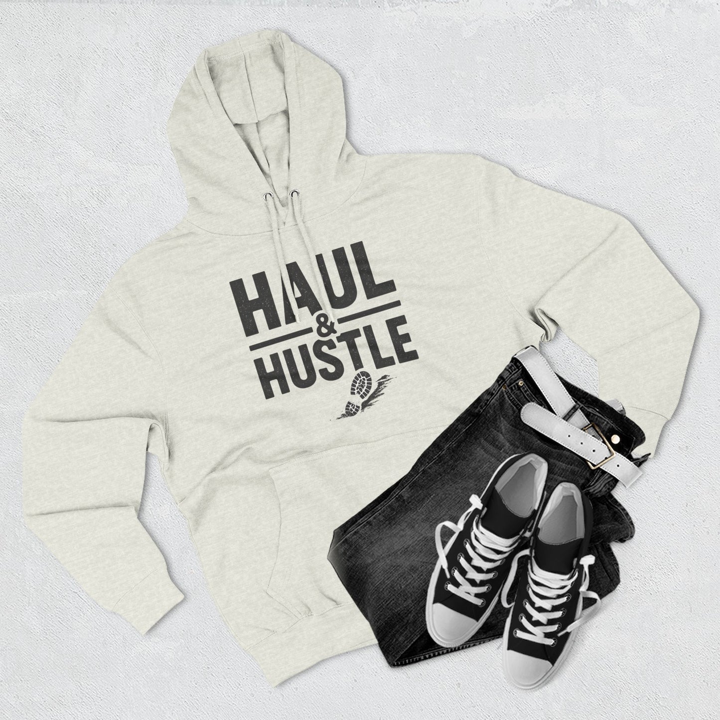 Inspirational Fleece Hoodie - 'Haul & Hustle'
