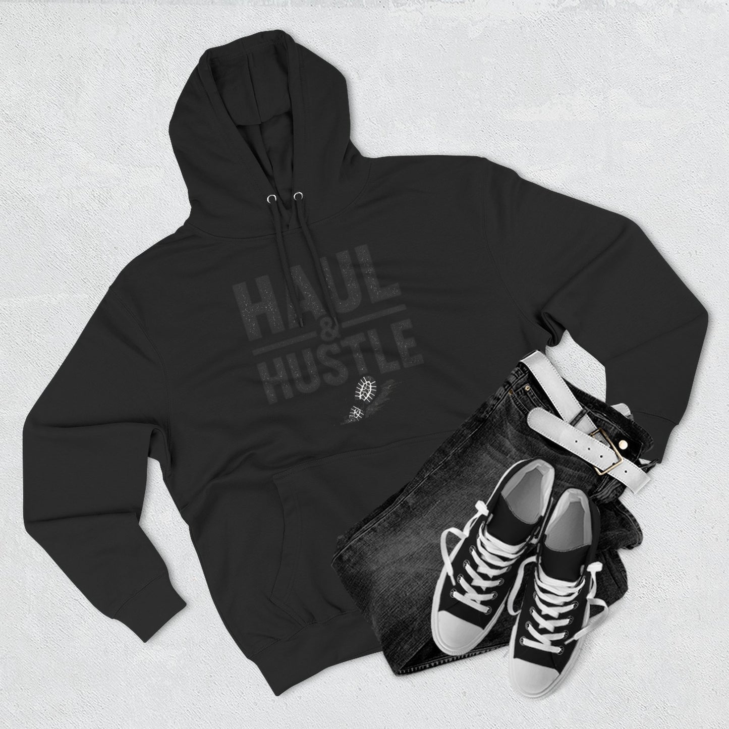 Inspirational Fleece Hoodie - 'Haul & Hustle'