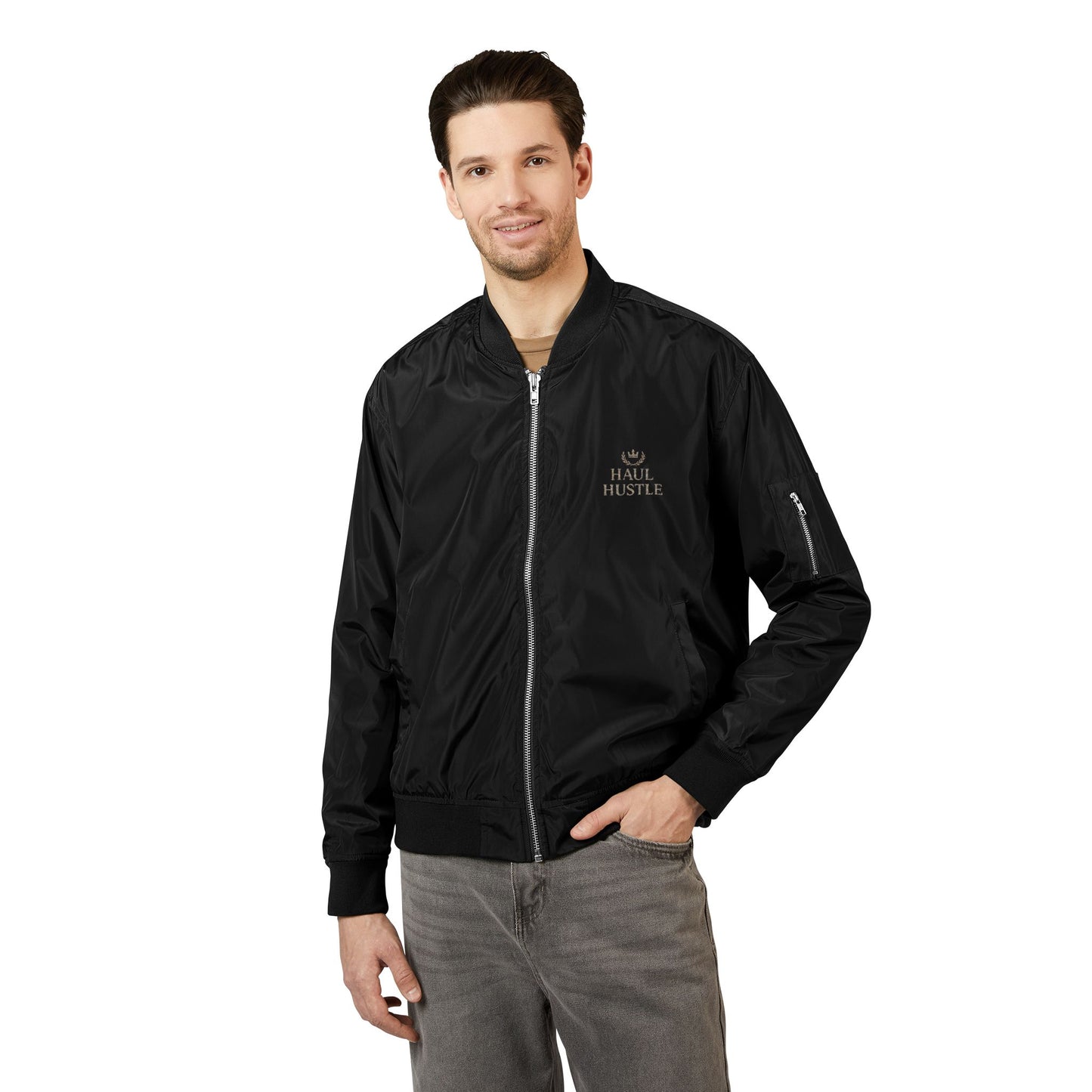 Stylish Bomber Jacket | Eco-Friendly Fashion, Urban Wear, Trendy Outerwear, Embroidered Jacket, Gift for Him/Her