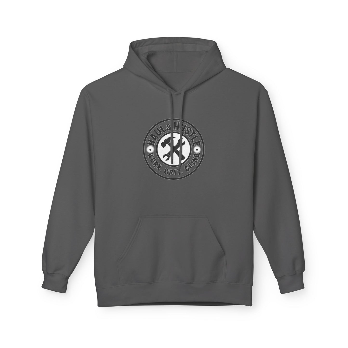 Haul & Hustle Motivational Fleece Hoodie for Active Lifestyle, winter warmer