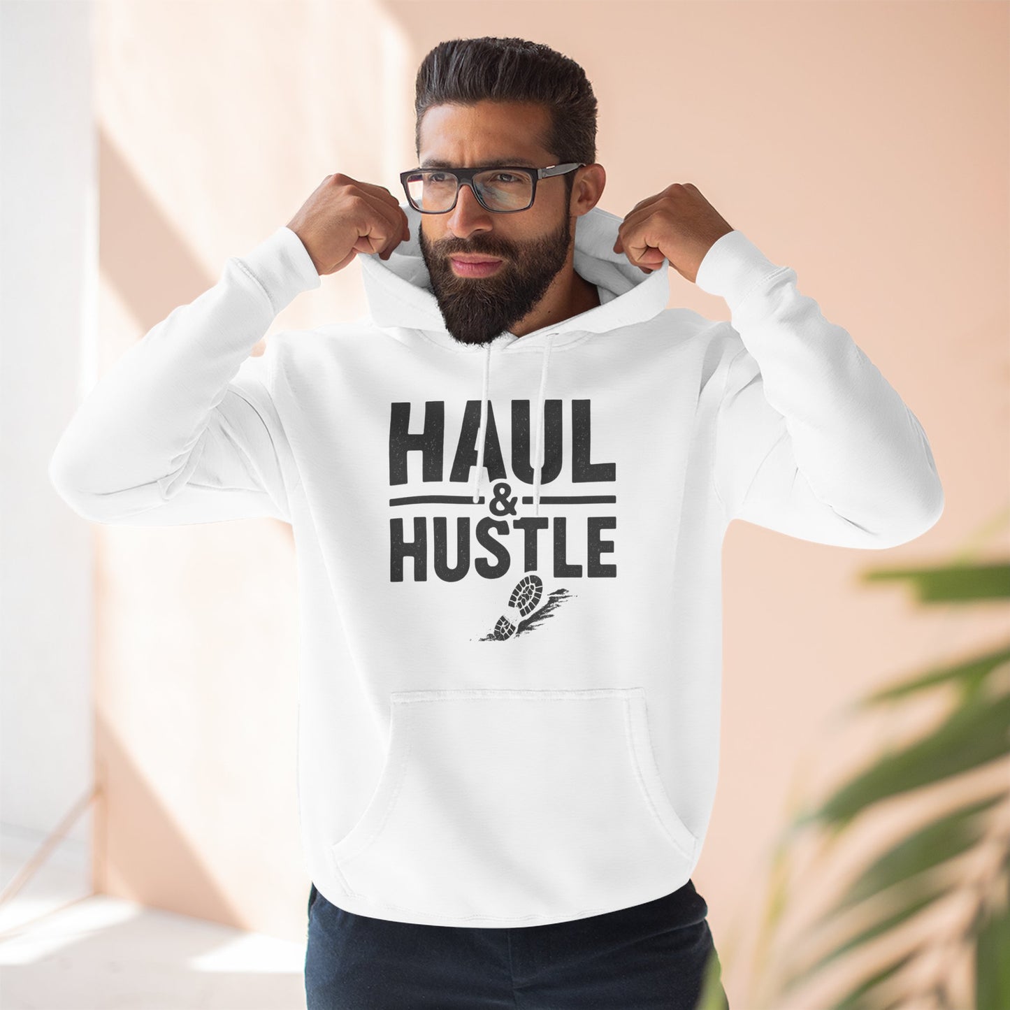 Inspirational Fleece Hoodie - 'Haul & Hustle'