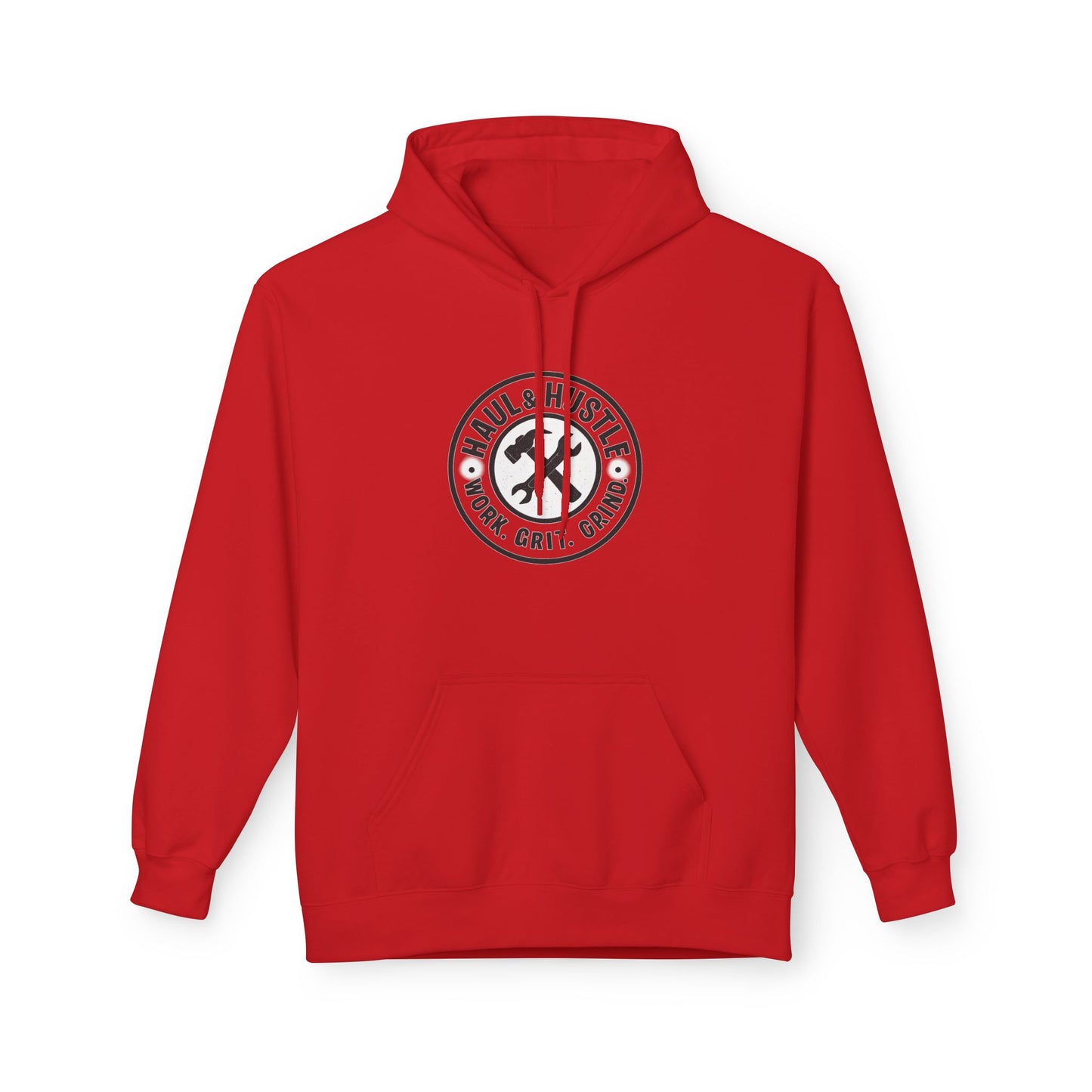 Haul & Hustle Motivational Fleece Hoodie for Active Lifestyle, winter warmer