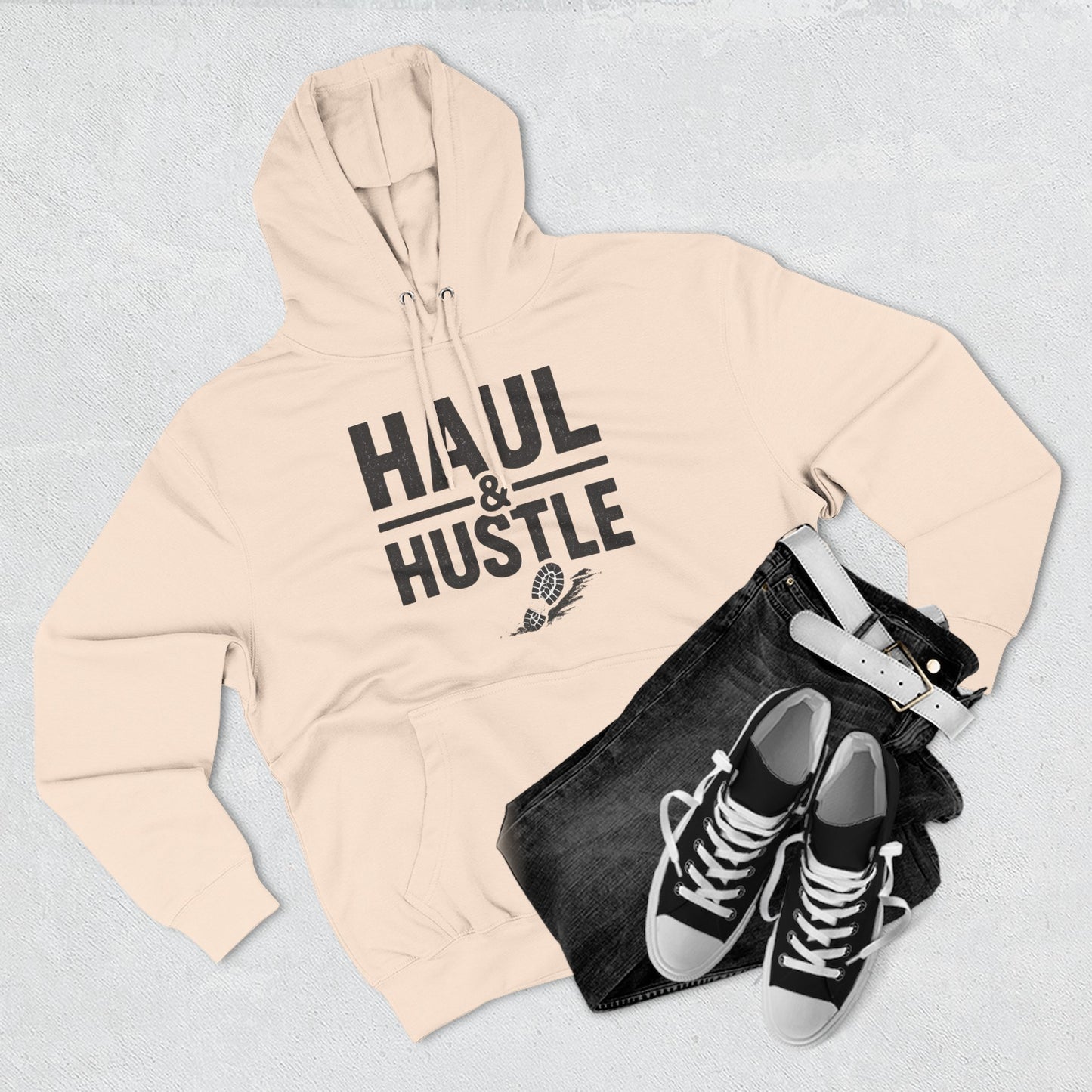 Inspirational Fleece Hoodie - 'Haul & Hustle'