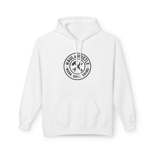 Haul & Hustle Motivational Fleece Hoodie for Active Lifestyle, winter warmer