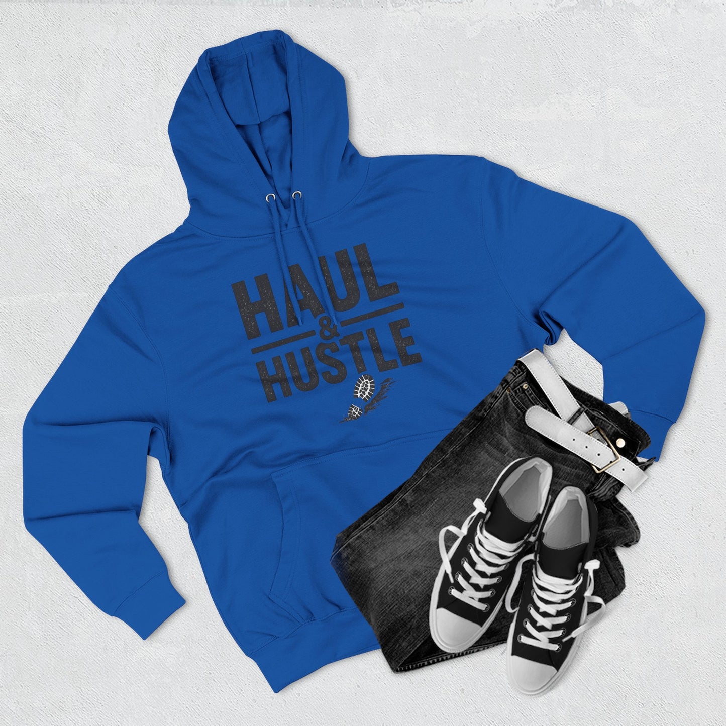 Inspirational Fleece Hoodie - 'Haul & Hustle'
