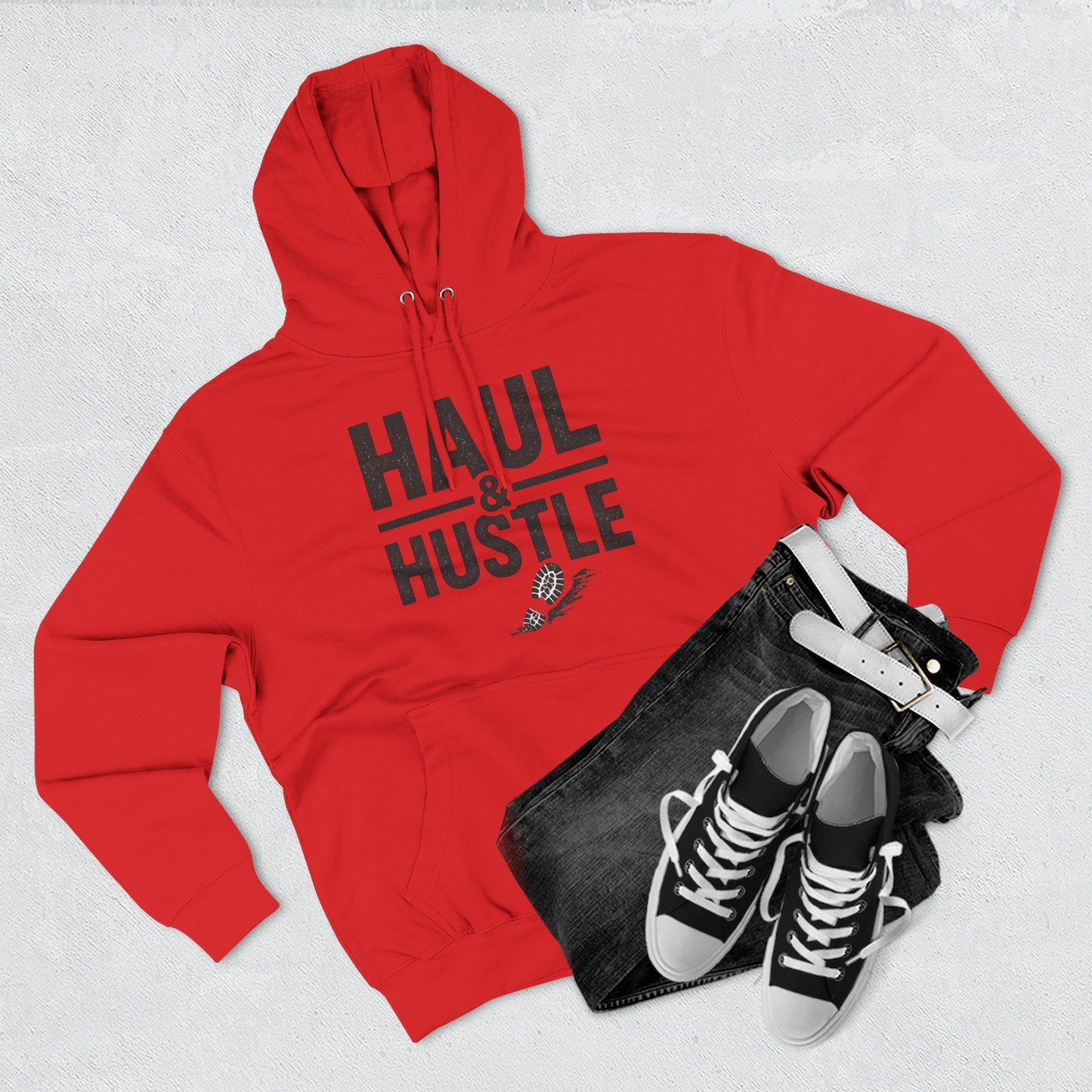 Inspirational Fleece Hoodie - 'Haul & Hustle'