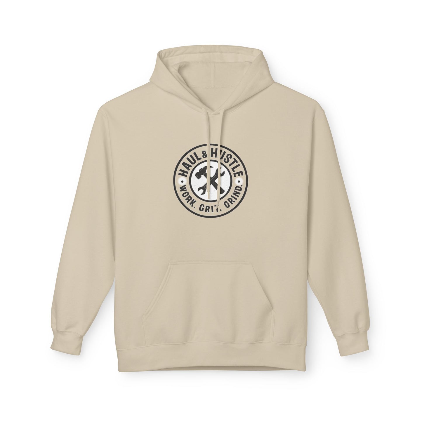 Haul & Hustle Motivational Fleece Hoodie for Active Lifestyle, winter warmer