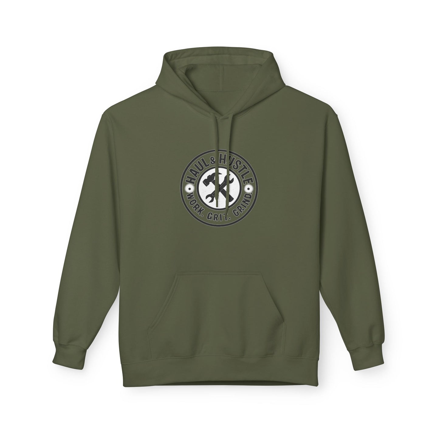 Haul & Hustle Motivational Fleece Hoodie for Active Lifestyle, winter warmer