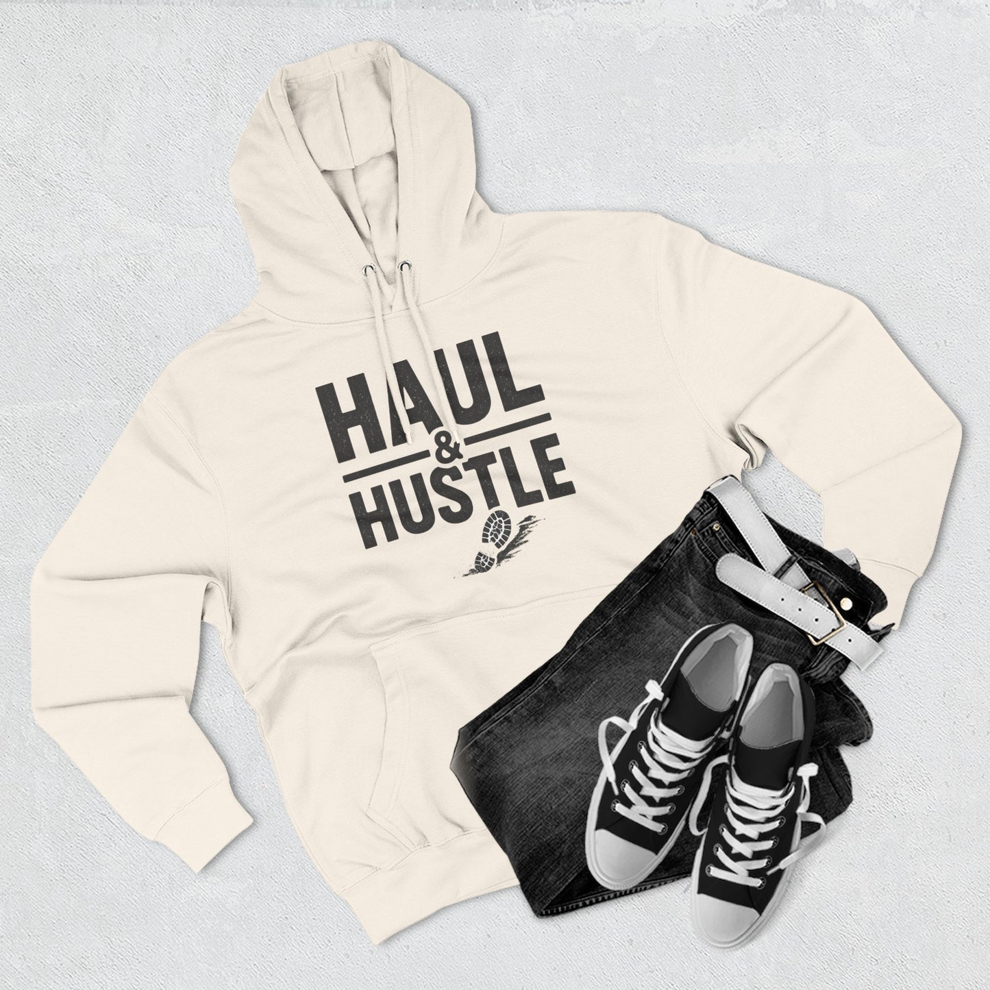 Inspirational Fleece Hoodie - 'Haul & Hustle'